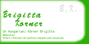 brigitta korner business card